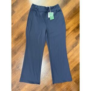 Halara NWT Flex Flare Pull On Work Pants Stretch Work Office Career Navy Sz L
